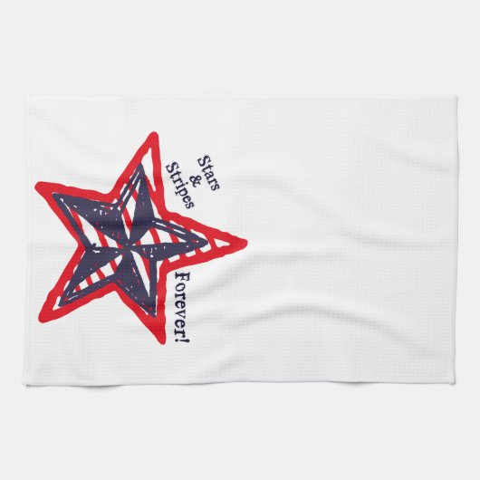 Stars en Stripes Forever. Theedoek (Horizontaal)