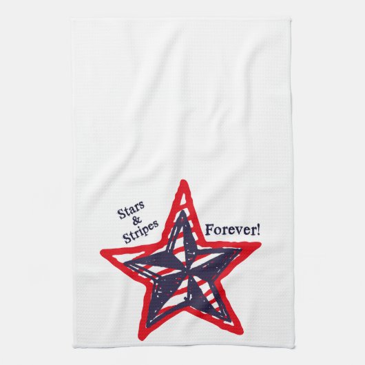 Stars en Stripes Forever. Theedoek (Verticaal)