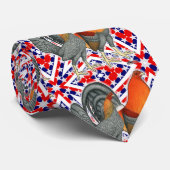 Stars en Stripes Gamefowl Stropdas (Opgerold)