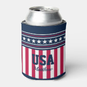 Stars en Stripes genaamd American Styled Blikjeskoeler (Blikje Voorkant)