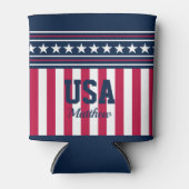 Stars en Stripes genaamd American Styled Blikjeskoeler (Voorkant)