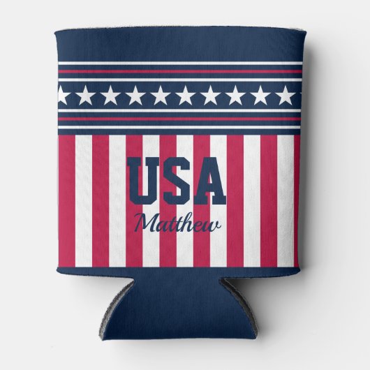 Stars en Stripes genaamd American Styled Blikjeskoeler (Voorkant)