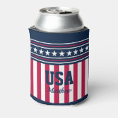 Stars en Stripes genaamd American Styled Blikjeskoeler (Blikje Achterkant)