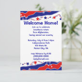 Stars en Stripes Militaire Welkom thuis Kaart (Staand voorkant)