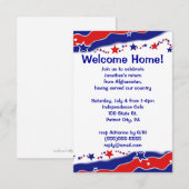 Stars en Stripes Militaire Welkom thuis Kaart (Voorkant / Achterkant)