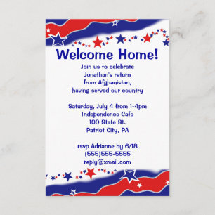 Stars en Stripes Militaire Welkom thuis Kaart