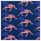 Stars en Stripes Mustang (blauw) Stof (Swatch)