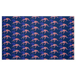 Stars en Stripes Mustang (blauw) Stof