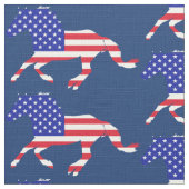 Stars en Stripes Mustang (blauw) Stof (Close Up)