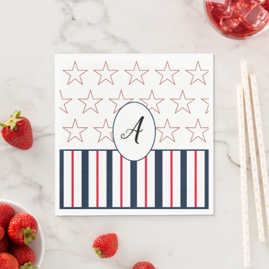 Stars en stripes Paper Napkins Servet (Insitu)
