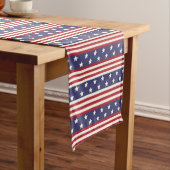 Stars en Stripes Patriotic Americana Vlag Verenigd Medium Tafelloper (Voorbeeld)