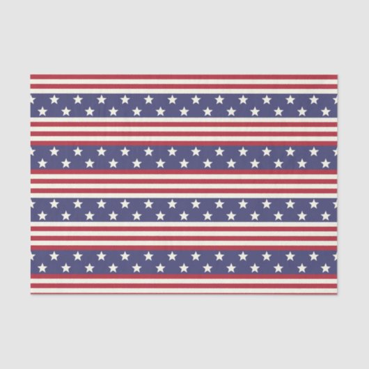 Stars en Stripes Patriottic American Flag Verenigd Tissuepapier (Voorkant)