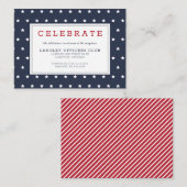 Stars en Stripes Patriottic Army Inser Informatiekaartje (Voorkant / Achterkant)