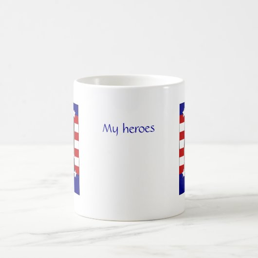 Stars en Stripes Patriottic Custom Photo Mok (Center)