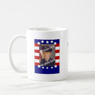 Stars en Stripes Patriottic Custom Photo Mok