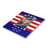 Stars en Stripes Patriottic Custom Photo Tile Tegeltje (Zijkant)