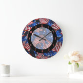 Stars en Stripes patriottische krullen rond de muu Grote Klok (Huis)