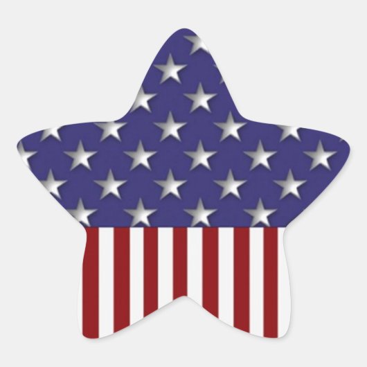 Stars en Stripes Patriottische Sticker (Voorkant)