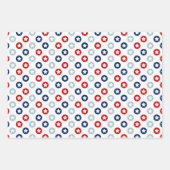 Stars en Stripes patroon van rode, witte en blauwe Inpakpapier Vel (Voorkant)