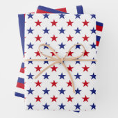 Stars en Stripes patroon van rode, witte en blauwe Inpakpapier Vel (In situ)
