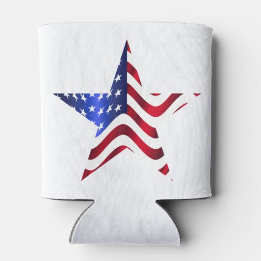 Stars en Stripes Patterned Koelbox Blikjeskoeler (Achterkant)