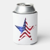 Stars en Stripes Patterned Koelbox Blikjeskoeler (Blikje Achterkant)