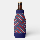 Stars en Stripes Patterned Koelbox Flesjeskoeler (Fles Voorkant)