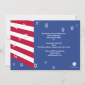 Stars en Stripes Photo Patriottic Party Invitation Kaart (Achterkant)