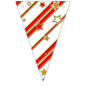 Stars en Stripes - Red Gold White Pattern 1 Vlaggetjes (Tweede vlag)
