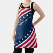 Stars en Stripes Red White Blue Apron Schort (Insitu)