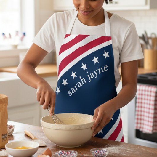 Stars en Stripes Red White Blue Apron Schort