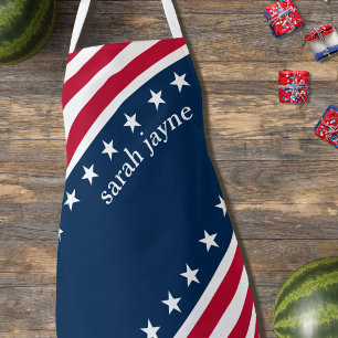 Stars en Stripes Red White Blue Apron Schort
