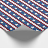 Stars en Stripes Red White Blue Presidentieel Cadeaupapier (Hoek)