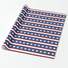Stars en Stripes Red White Blue Presidentieel Cadeaupapier