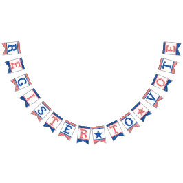 Stars en Stripes Red White Blue Register als stemg Vlaggetjes