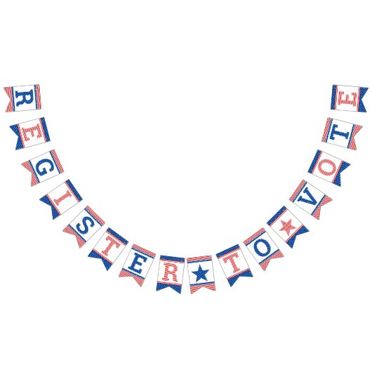 Stars en Stripes Red White Blue Register als stemg Vlaggetjes (Alle)