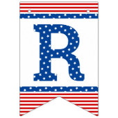 Stars en Stripes Red White Blue Register als stemg Vlaggetjes (Eerste vlag)