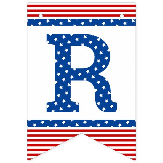 Stars en Stripes Red White Blue Register als stemg Vlaggetjes (Eerste vlag)