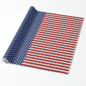 Stars en Stripes Red White en Blue Patriotic Cadeaupapier (Uitgerold)