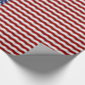 Stars en Stripes Red White en Blue Patriotic Cadeaupapier (Hoek)