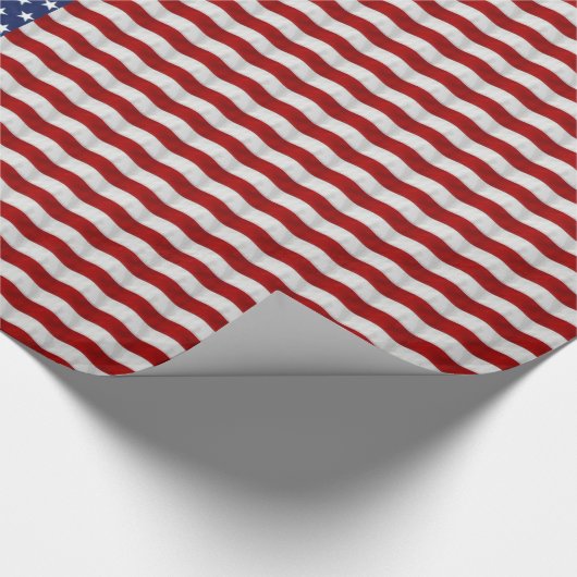 Stars en Stripes Red White en Blue Patriotic Cadeaupapier (Hoek)