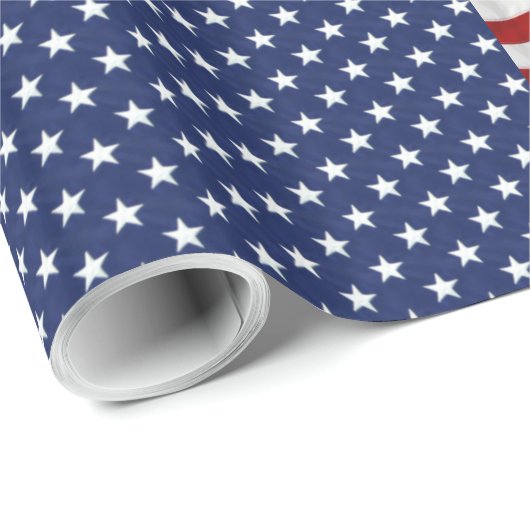 Stars en Stripes Red White en Blue Patriotic Cadeaupapier (Rol Hoek)