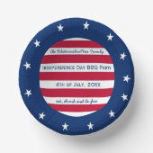 Stars en Stripes Red White en Blue Patriotic Papieren Kommen (Voorkant)