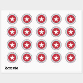 Stars en Stripes Swirl 4 juli stickers (Vel)