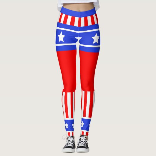 Stars en Stripes uit de VS Leggings (Voorkant)