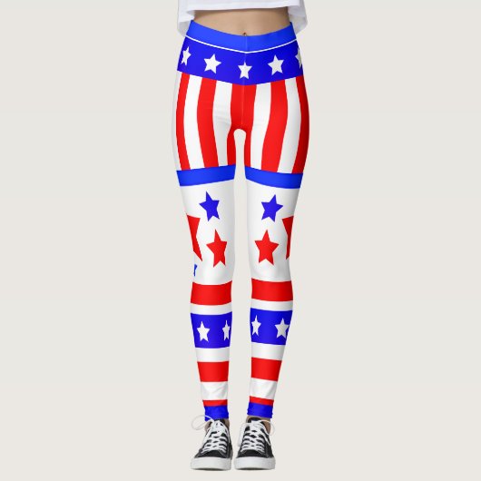 Stars en Stripes uit de VS Leggings (Voorkant)