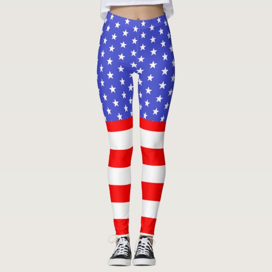 Stars en Stripes uit de VS Leggings (Voorkant)