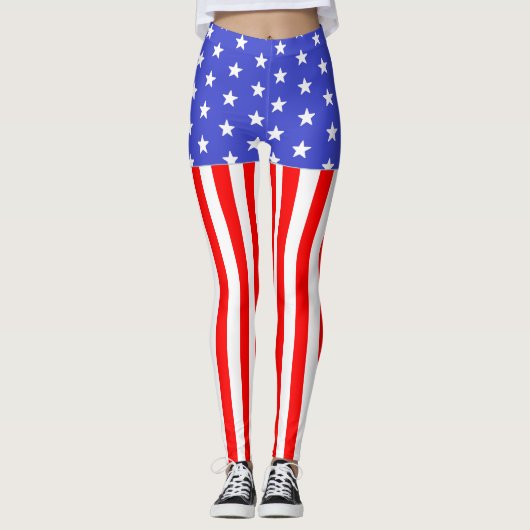 Stars en Stripes uit de VS Leggings (Voorkant)