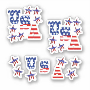 Stars en Stripes uit de VS Sticker