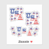 Stars en Stripes uit de VS Sticker (Vel)